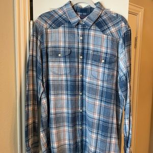 Lucky Brand Plaid Flannel Button Down Shirt